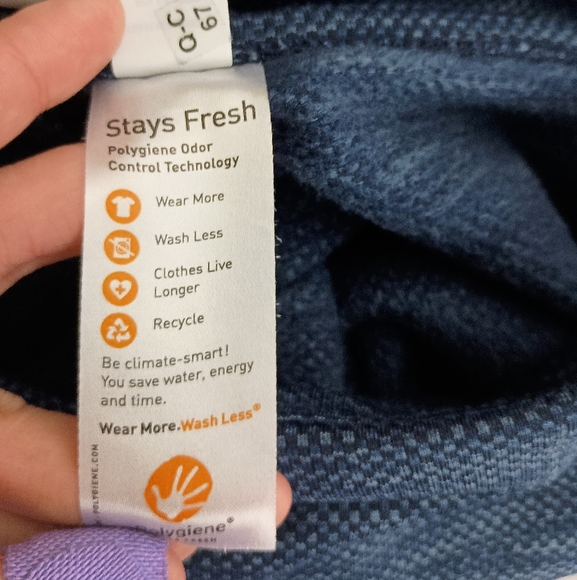 MPG Blue Textured Stretchy Activewear Leggings (#1,549) - Picture 4 of 9